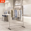 店中岛货架展示架陈列道具移动 挂衣架女装 服装 店不锈钢拉丝落地式