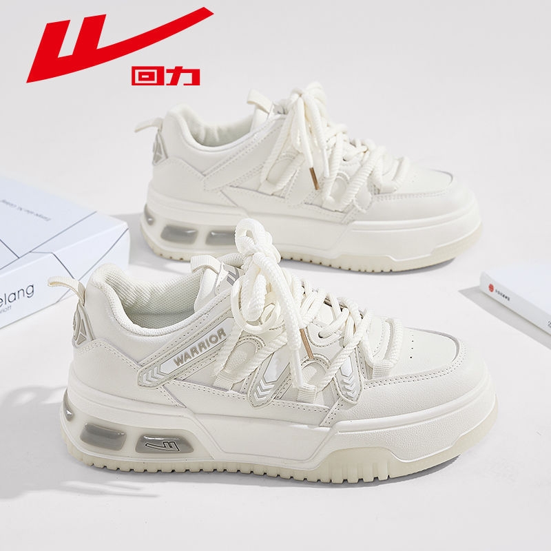 回力女鞋小白鞋2025春季新款运动休闲板鞋潮流时尚百搭厚底面包鞋