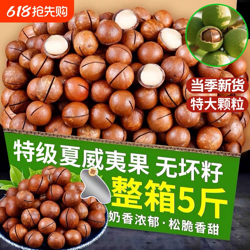 新货夏威夷果坚果进口颗粒年货零食干果整箱袋装健康好吃源头果仁