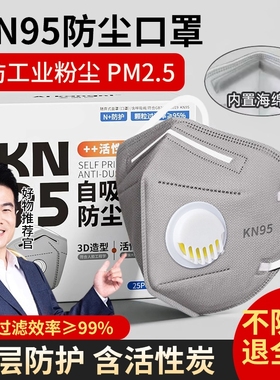 kn95工业防尘口罩专业用防粉尘肺带呼吸阀正品甲醛活性炭防护n95
