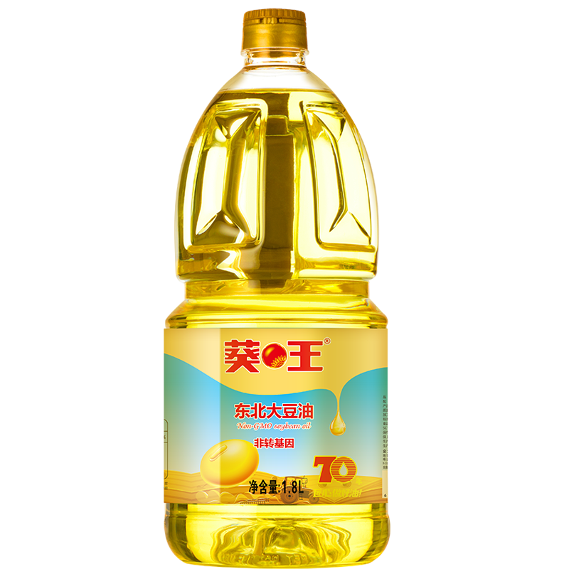 葵王  非转基因大豆油1.8L  家庭桶装