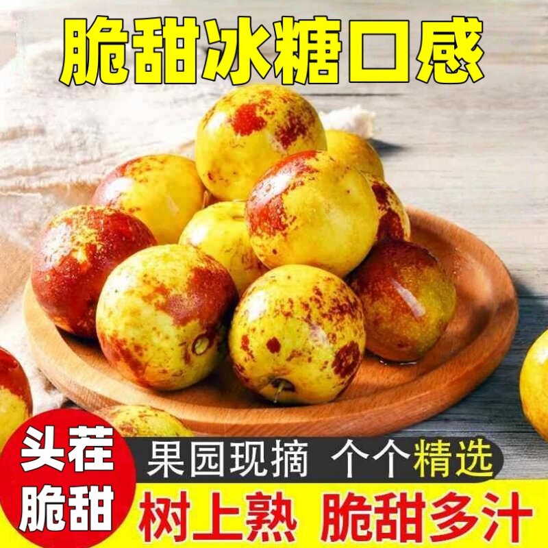 5斤陕西大荔冬枣新鲜应季整箱枣子青枣脆枣冰糖大枣当季水果精选