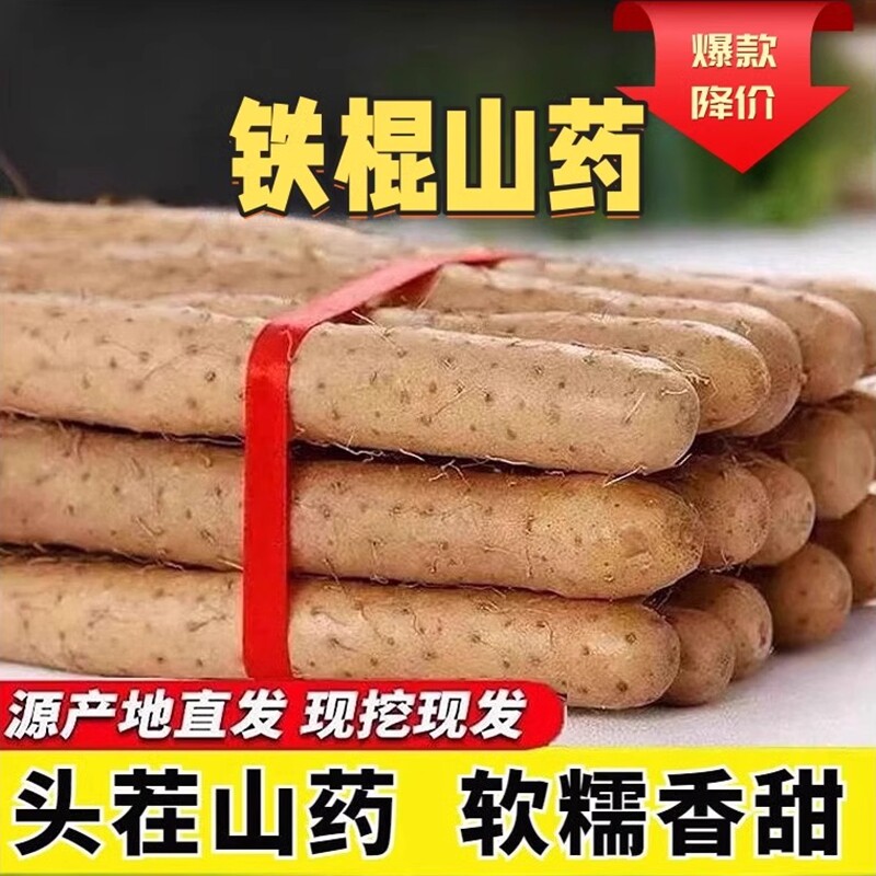 铁棍山药5斤产地直发温县怀淮山药焦作正宗铁杆新鲜现挖软糯香甜