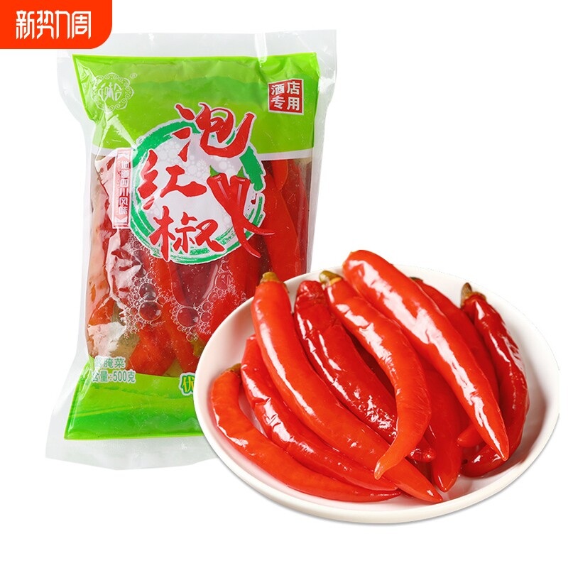 泡红椒四川特产老坛泡辣椒二荆条红辣椒泡菜餐饮商用泡椒炒菜配料