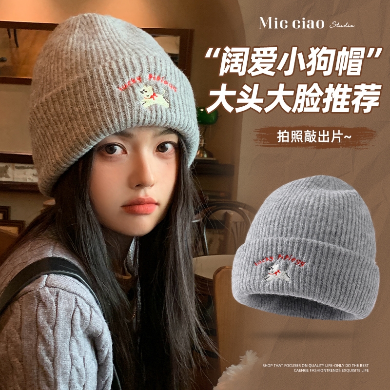 秋冬季保暖韩系可针织毛线帽女