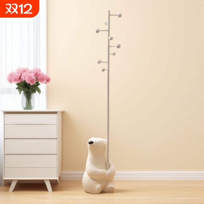 笨笨熊衣帽架轻奢儿童卡通挂衣服架子家用卧室床边立式落地挂衣架