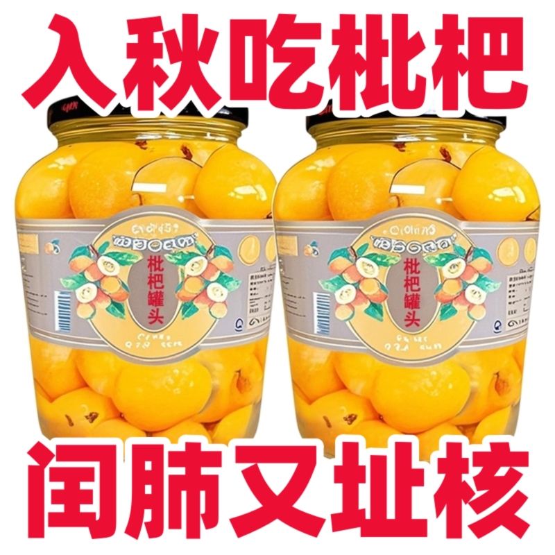 新鲜枇杷罐头现摘无核大果肉商用