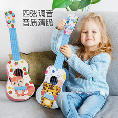 Детская гитара 尤克里里儿童小吉他玩具女孩初学者可弹奏乐器小提琴乌克丽丽音乐