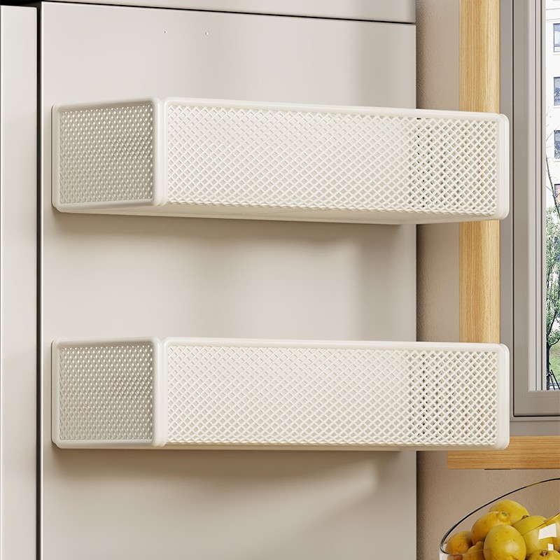 冰箱磁吸置物架厨房免打孔调料盒收纳架保鲜膜纸巾架多功能储物筐