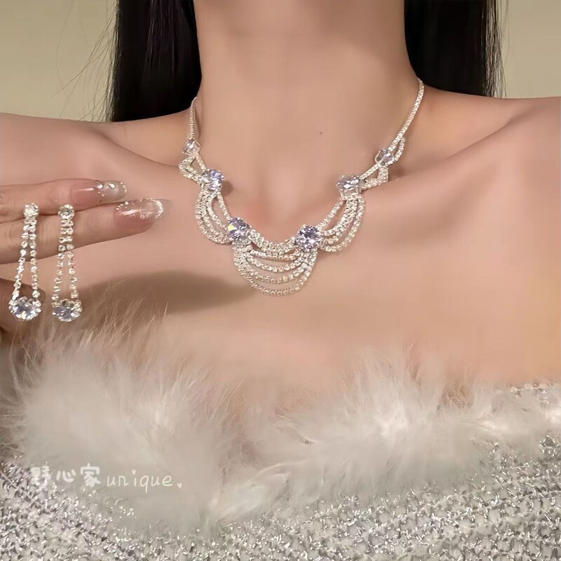 「秘银之诗」复古银色超闪蕾丝项链宫廷风小众精致日常百搭锁骨链