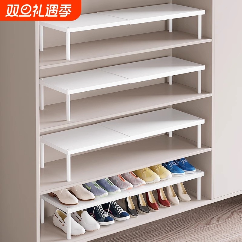 鞋柜分层隔板鞋架分隔层入户置物架鞋子收纳神器柜子隔板隔断分割