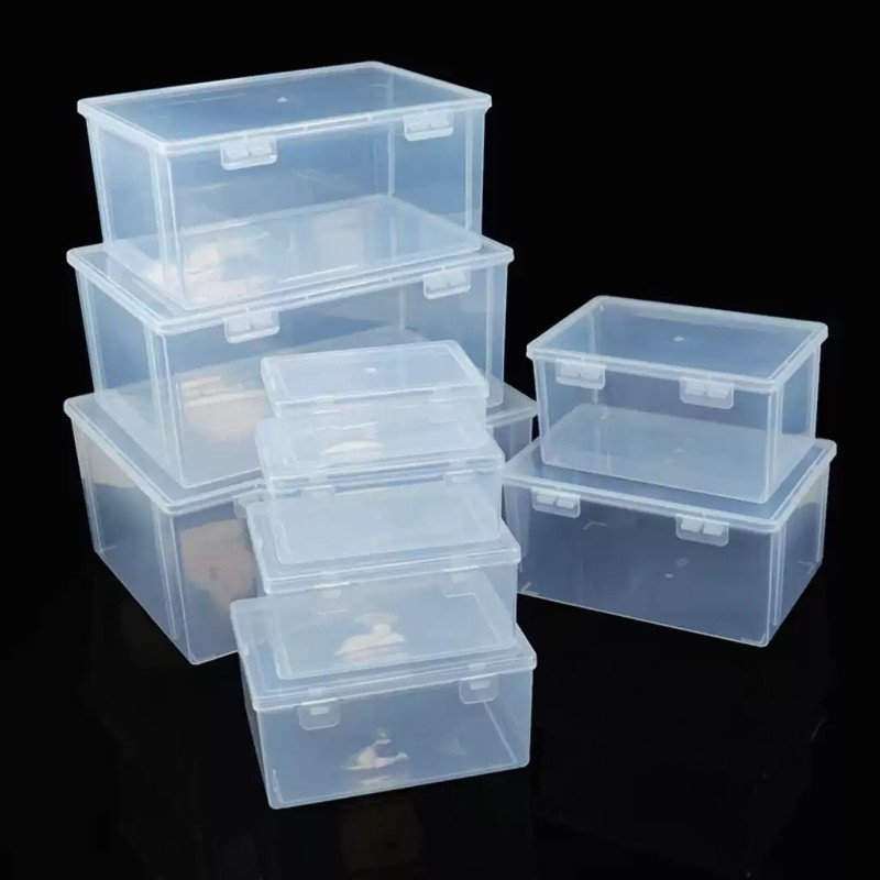透明PP塑料空盒文件书籍绘本收纳盒玩具零食盒美甲五金工具盒加高