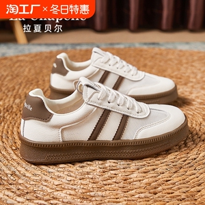 拉夏贝尔网面小白鞋女2024新款爆款百搭网鞋夏季透气薄款白色板鞋