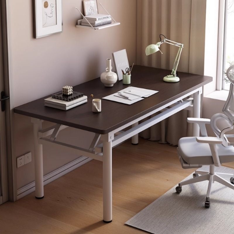 家用卧室台式电脑桌简易长方形书桌简约学生写字桌租房折叠小桌子