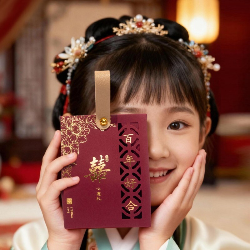 结婚喜糖盒2026新款手提式糖果包装盒子婚礼专用高级感空礼盒纸袋