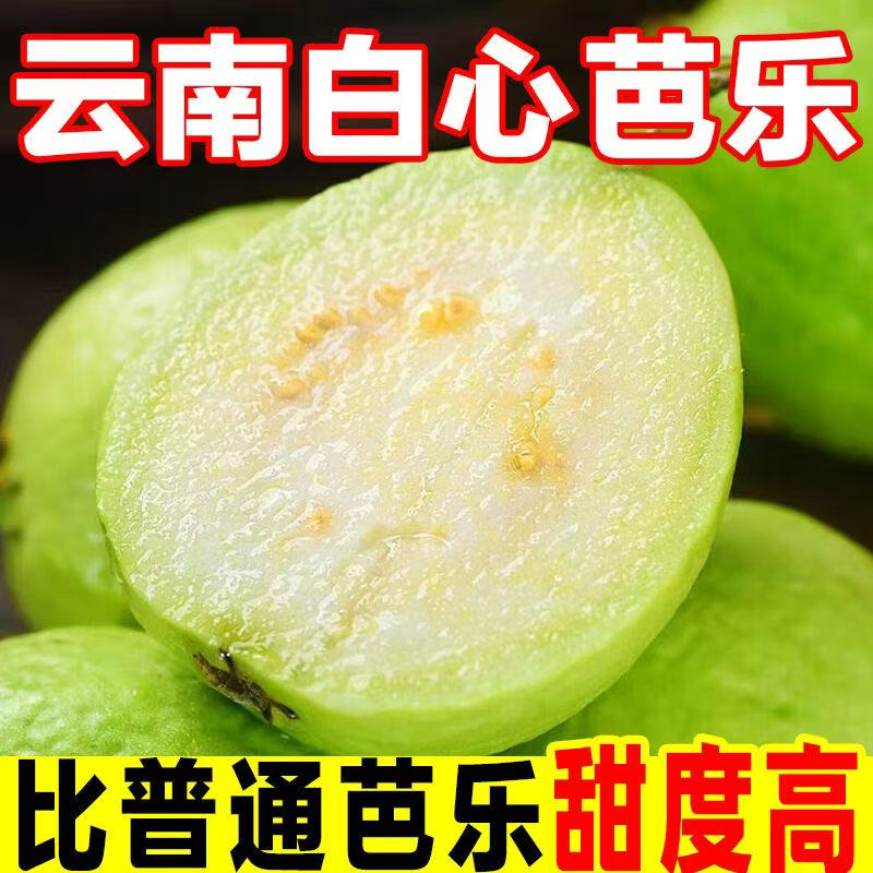 云南奶油白心芭乐冰淇淋软糯清甜当季新鲜水果番石榴脆甜整箱批发