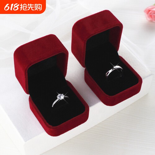 结婚婚戒假钻戒婚礼道具仿真对戒情侣戒指开口求婚仪式活口调节