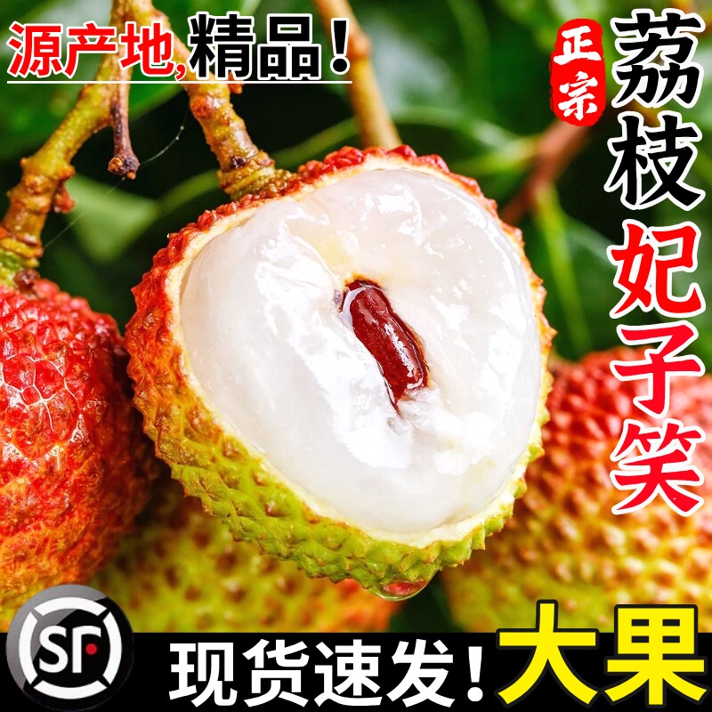 妃子笑荔枝现摘当季整箱水果新鲜应季包邮白糖桂笑味妃子王鲜果