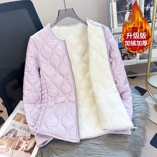 短款小个子加绒棉衣羽绒棉服女贴身保暖内胆医护工作服防寒棉袄冬