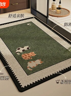 亚麻脚垫入户门地垫地毯2025进门室内门垫大门口家用免洗防滑吸水