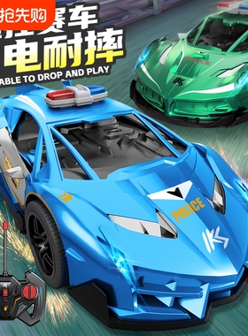 遥控车玩具rc电动漂移赛车警车越野小汽车儿童3一6岁男孩跑车高速