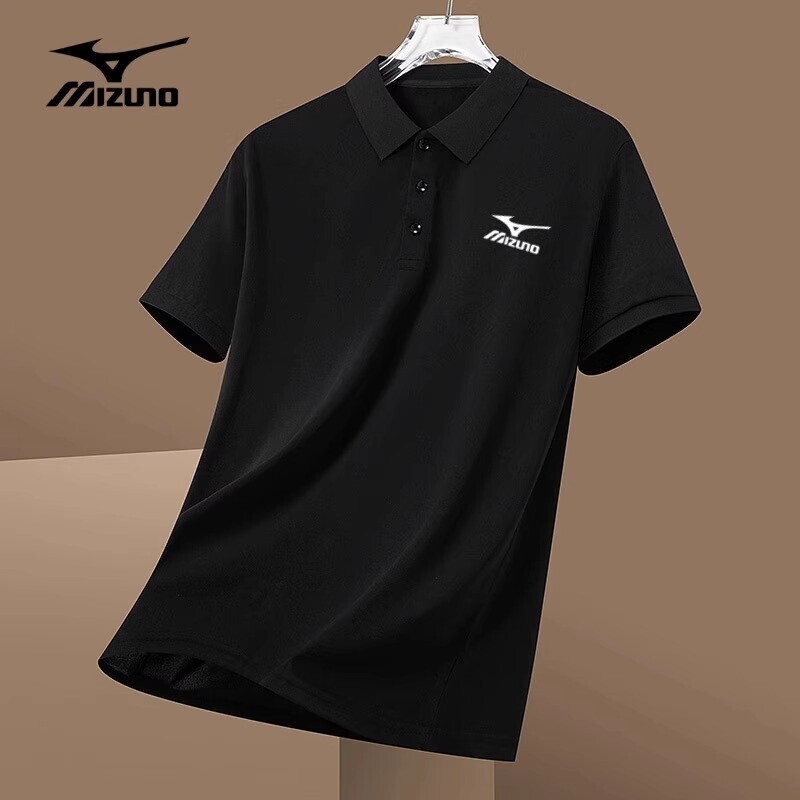 冰丝短袖t恤POLO衫健身服男美津濃轻薄款透气速干运动健身跑步