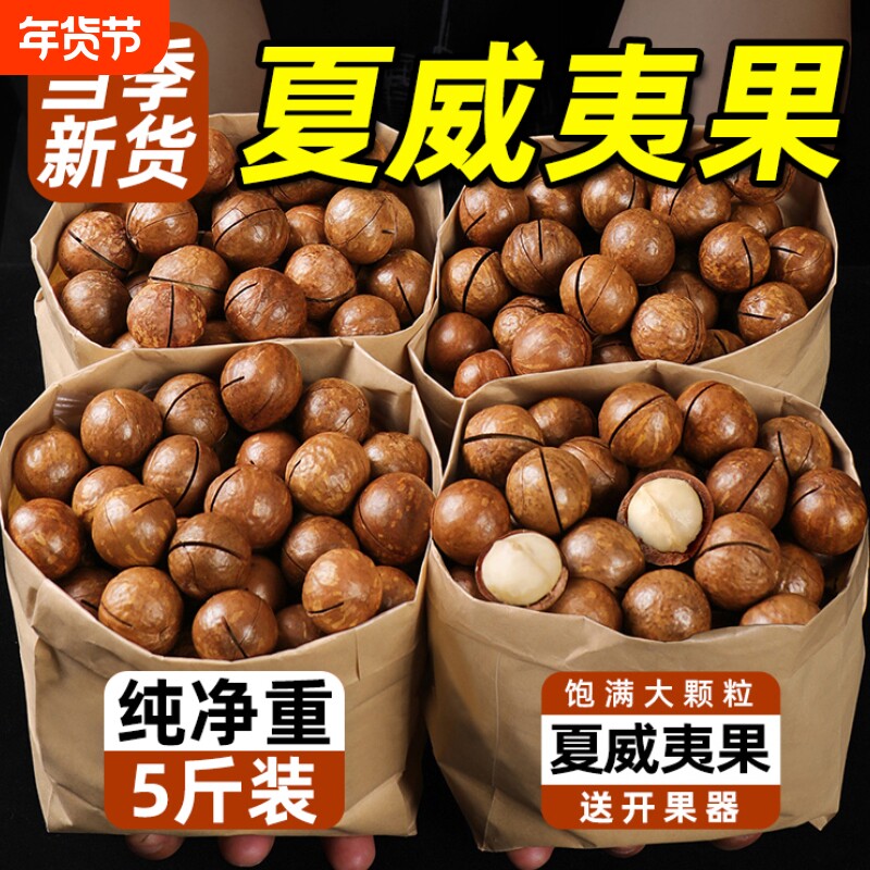 过年2025年新货夏威夷果坚果整箱5斤年货批发旗舰店好吃果仁健康