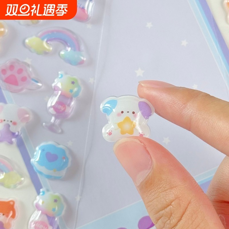 神仙级3D浮雕立体动物贴纸礼物必备迷你的小仙女装饰神器镊子夜光