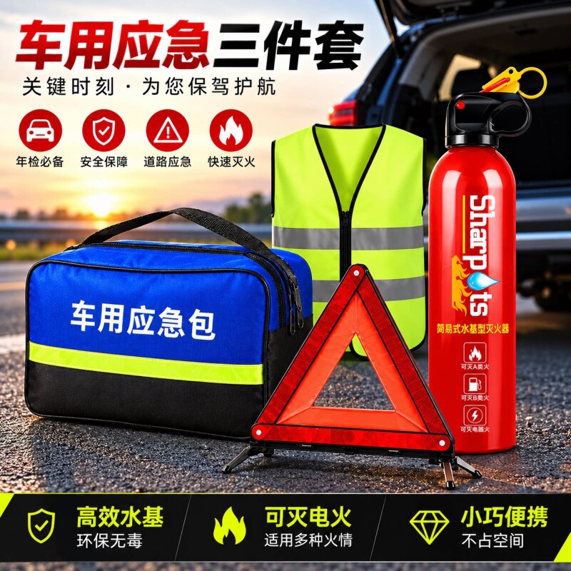 车载灭火器汽车用应急工具包小型便携车里救援套装随车应急包图片