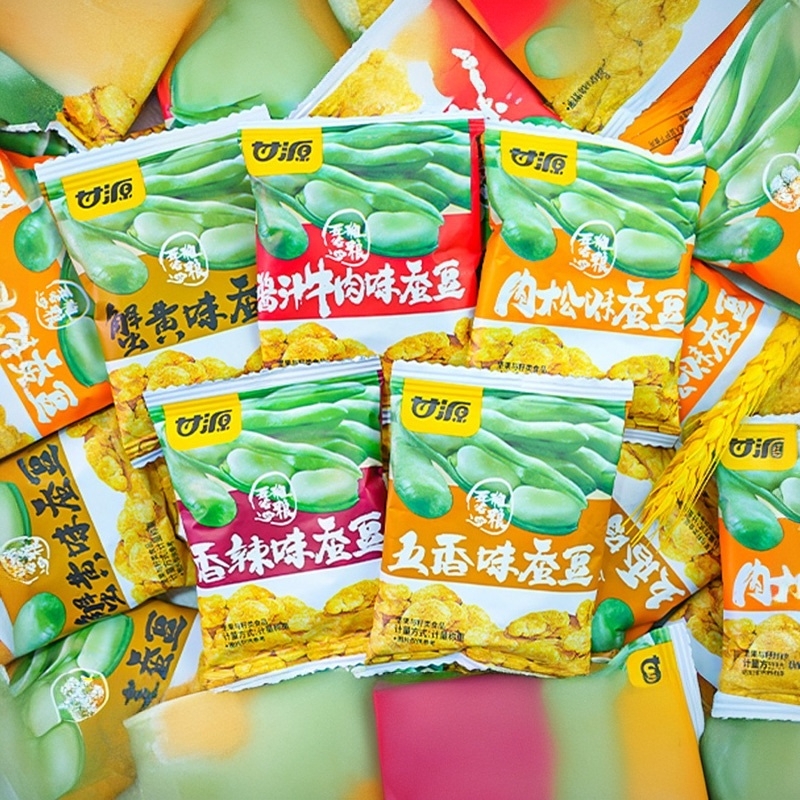 甘源蟹黄味蚕豆散装小包酱汁牛肉坚果炒货小吃兰花豆招待休闲零食
