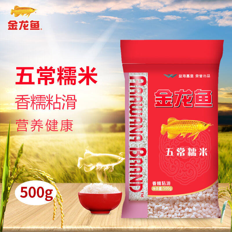 金龙鱼五常糯米500g非真空袋装家商用端午包粽子年糕米糕煮饭通用