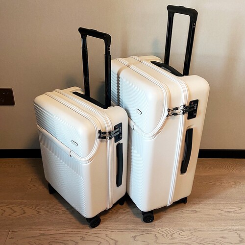 出口日本前置开口行李箱万向轮拉杆箱女20寸登机箱24PC旅行箱轻便