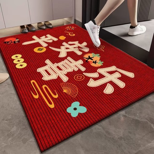 入户门防滑耐脏地毯红色地垫