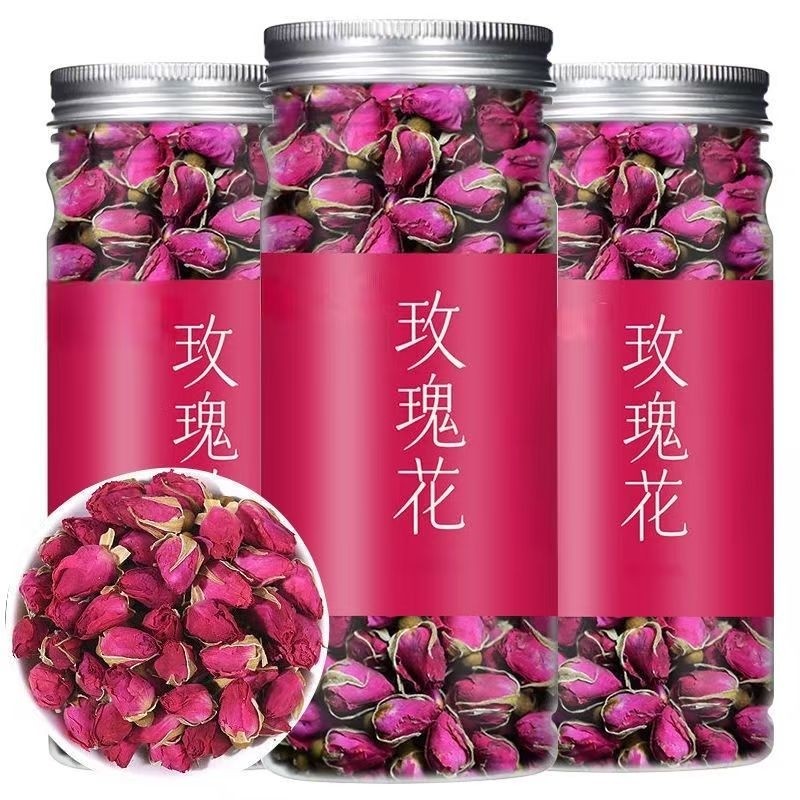 平阴玫瑰花茶重瓣红玫瑰可食用头采无硫紫玫瑰花蕾胎玫瑰花蕾菊花