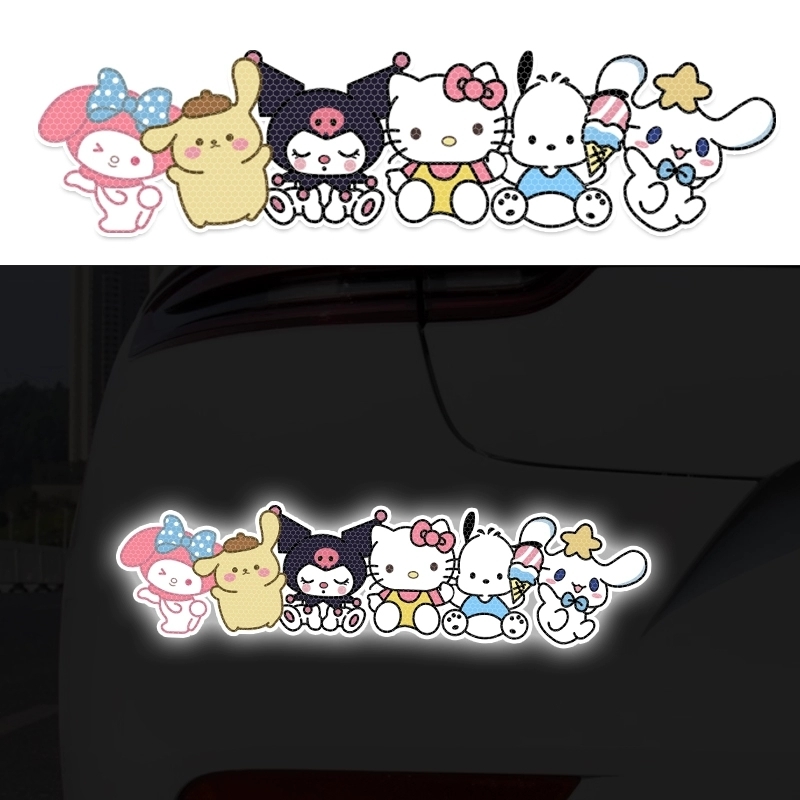 三丽鸥库洛米强反光安全警示车贴