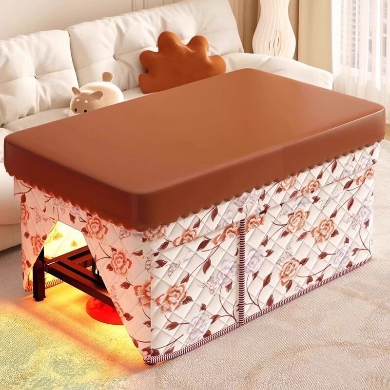 烤火桌子家用宿舍冬季取暖桌多功能可折叠铁艺烤火架吃饭小餐桌子