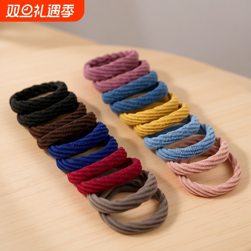 加粗头绳发圈女高弹力黑色加厚韩版不伤发橡皮筋扎高马尾宝宝发饰