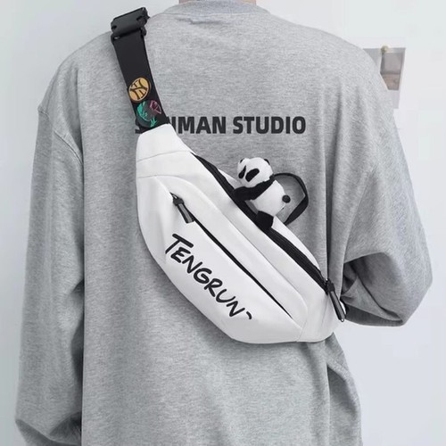 男士斜挎包单肩包男款腰包潮牌潮流胸包背包运动女手机男生小挎包