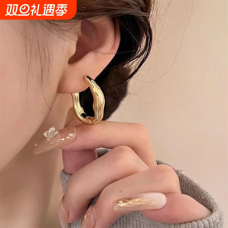 不规则几何耳扣女新款潮个性设计网红耳环气质简约ins冷淡风耳饰