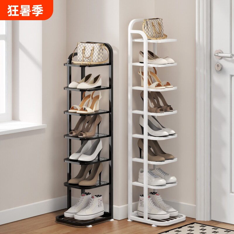 鞋架玄关多层家用鞋柜入户门鞋架子收纳鞋子简约铁艺烤漆简易阳台