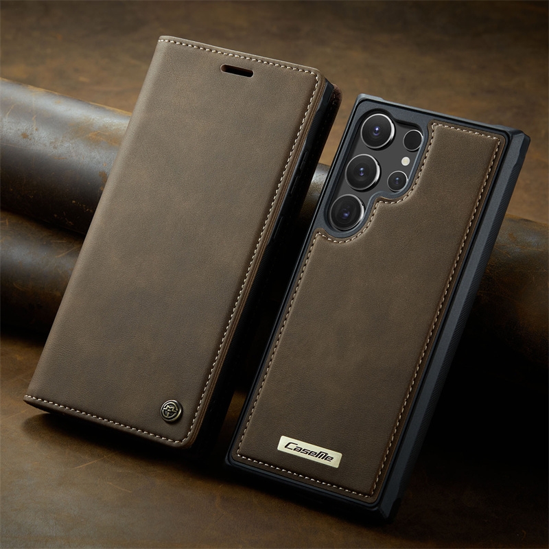 适用三星S25/S24Ultra手机壳s25fe翻盖皮套s25 edge磁吸s23+/s22两用s24plus新款s22支架s23u插卡s24ef保护套