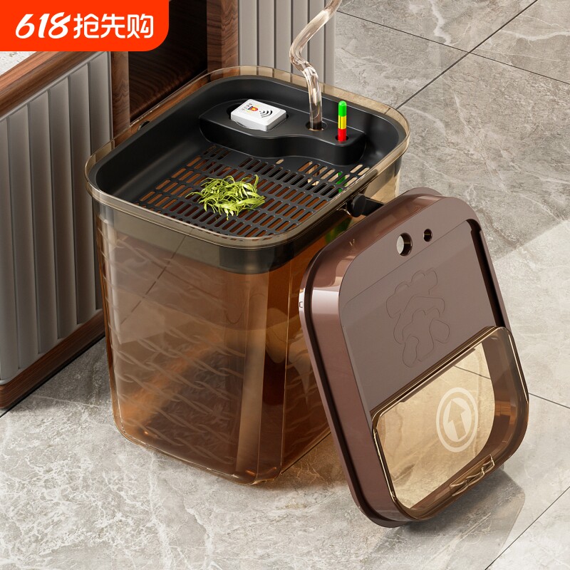 透明茶桶茶渣桶茶水桶茶叶废水桶茶台过滤茶盘排水桶茶具配件泡茶