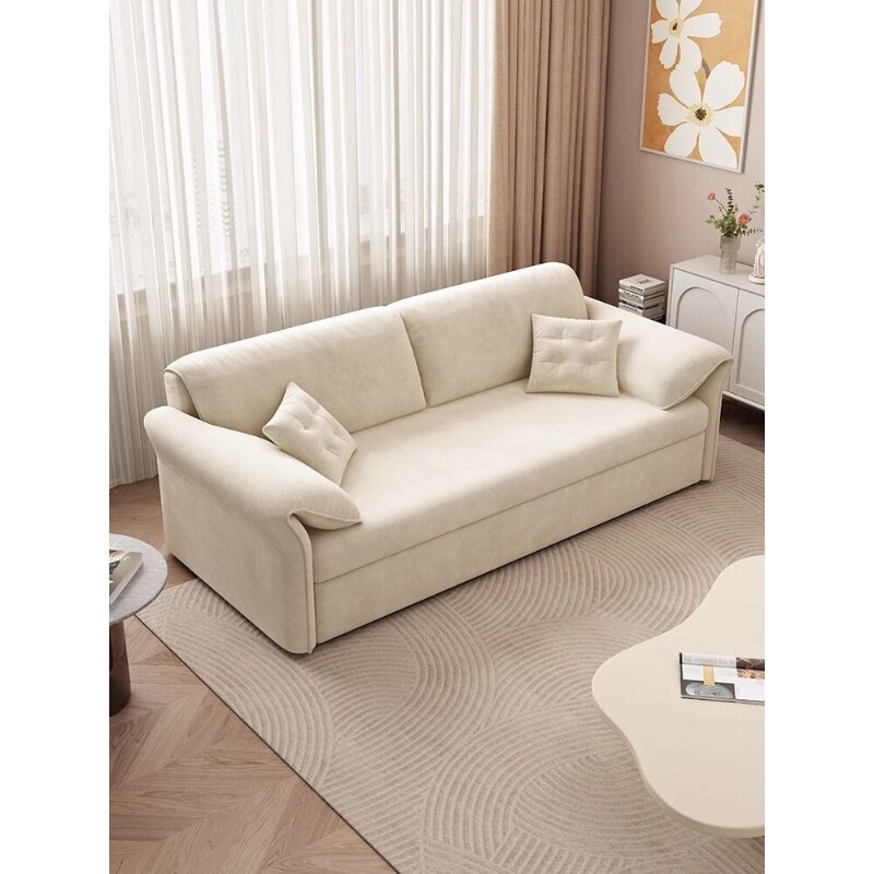 c沙发床可折叠小户型客厅现代卧室推拉网红奶油风大象耳朵躺椅沙