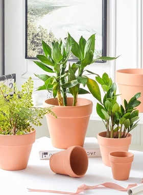 清仓红陶陶瓷花盆红陶盆陶土盆特大号国际花盆多肉育苗小盆栽透气