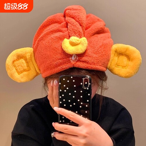 卡通干发毛巾秋冬款吸水速干浴帽