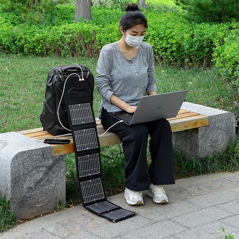 太阳能充电板光伏便携5V12v18V快充电宝手机户外折叠移动电源发电