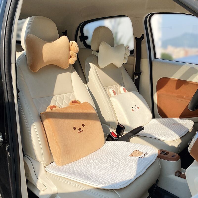 汽车头枕护颈枕车用靠枕可爱枕头卡通记忆棉运动座椅车上睡觉神器