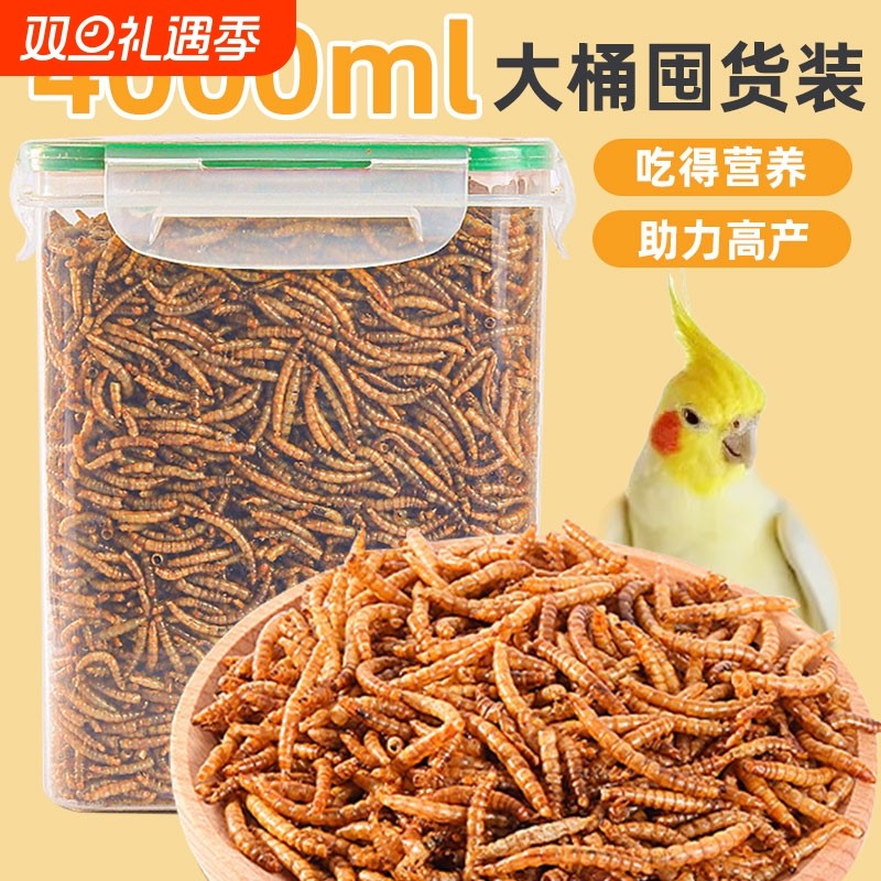 鹦鹉粮食鹦鹉饲料面包虫干虎皮玄凤八哥训练奖励小零食营养虫干