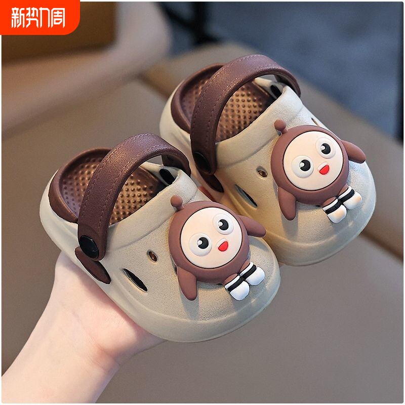 EVA儿童洞洞鞋卡通夏季男女童居家室内户外洗澡宝防滑幼儿沙滩鞋