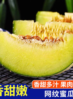 山东玫珑网纹蜜瓜 冰淇淋甜瓜当季新鲜水果整箱
